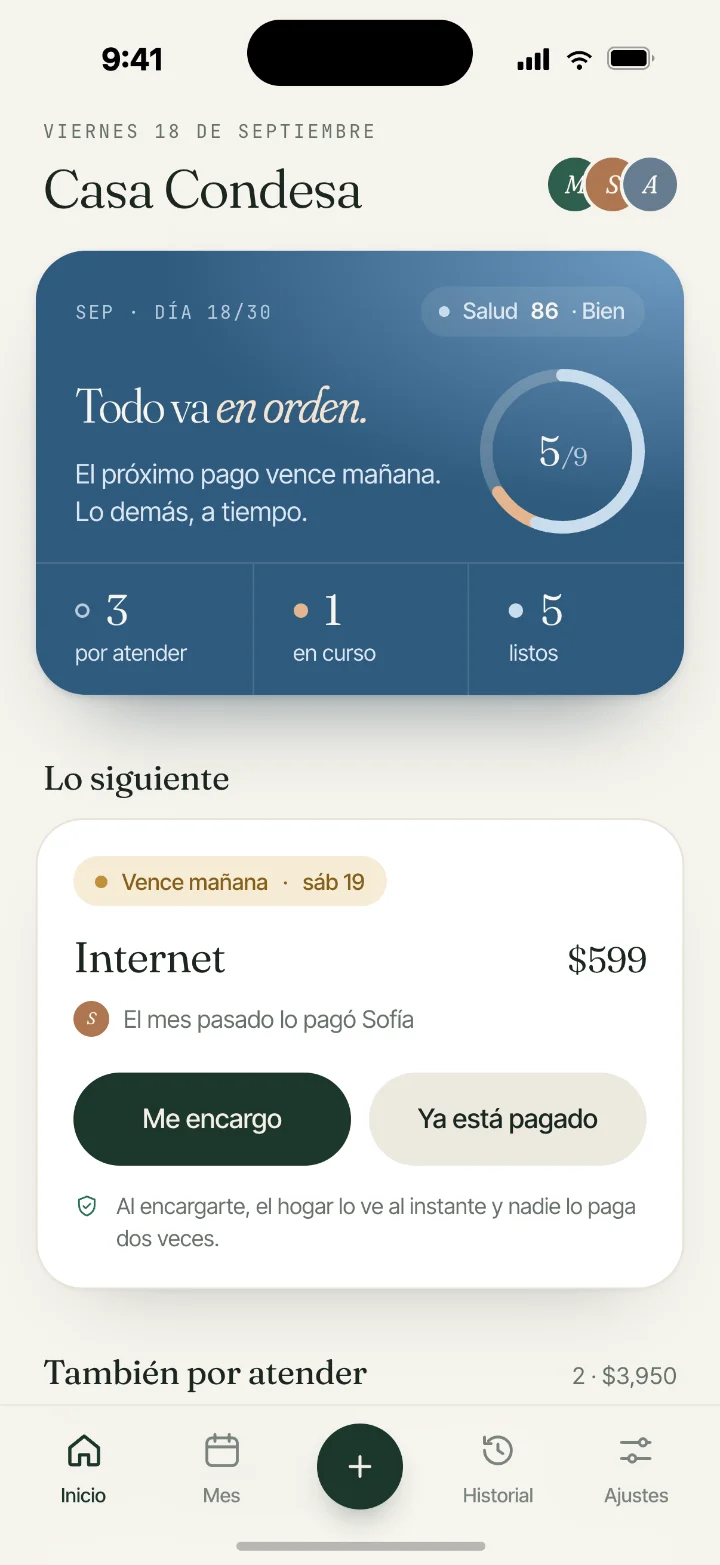 Aldira: inicio y estado del hogar