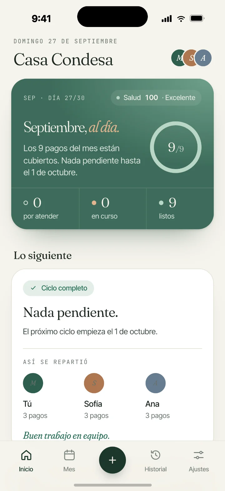 Aldira: todas las responsabilidades del mes al día